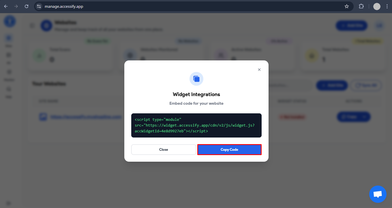 Accessify Embedding code