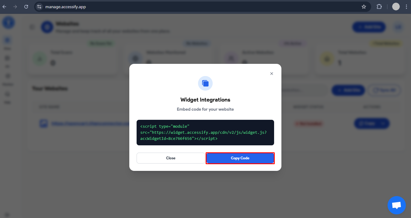 Accessify Embedding code