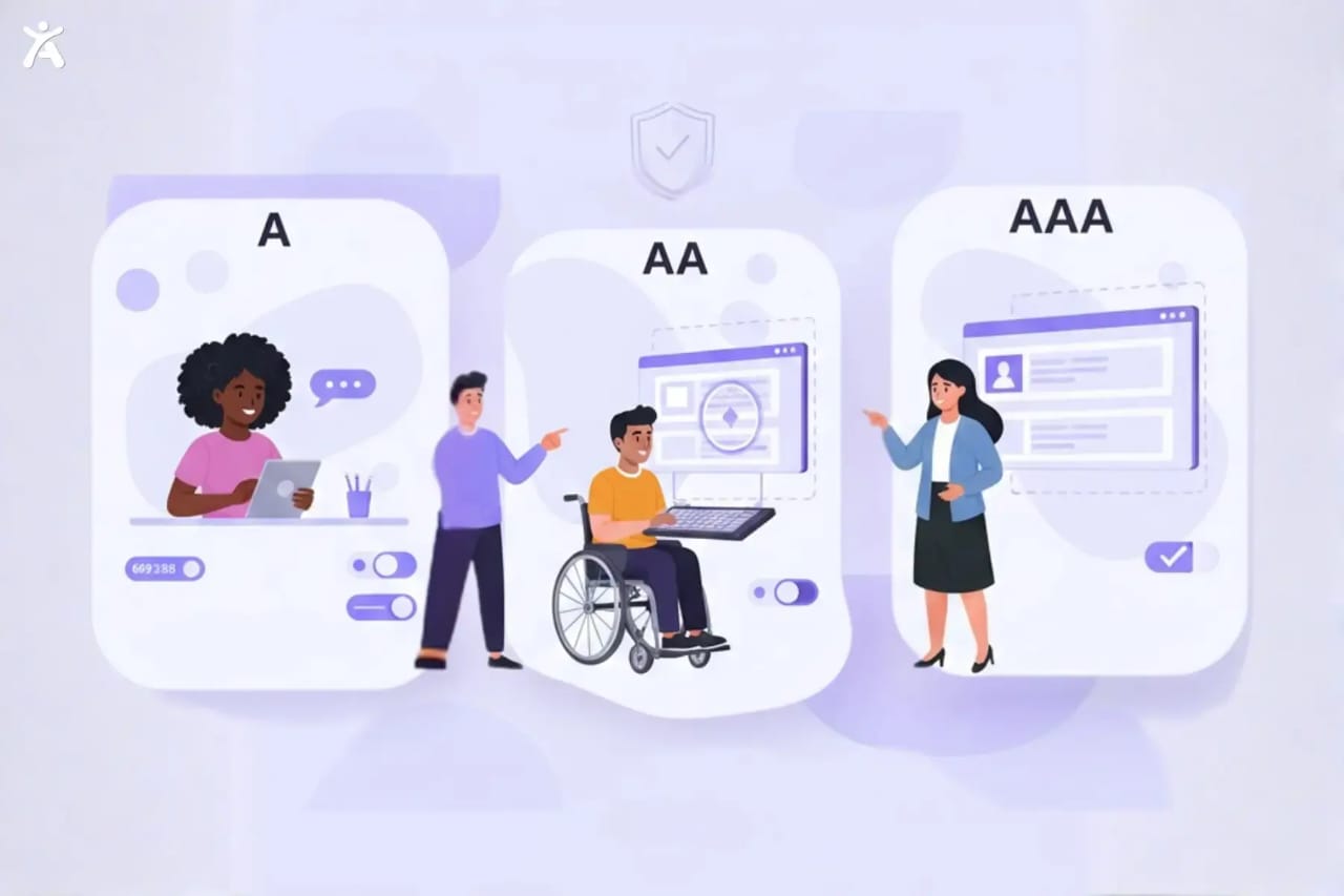 Illustration of WCAG compliance levels