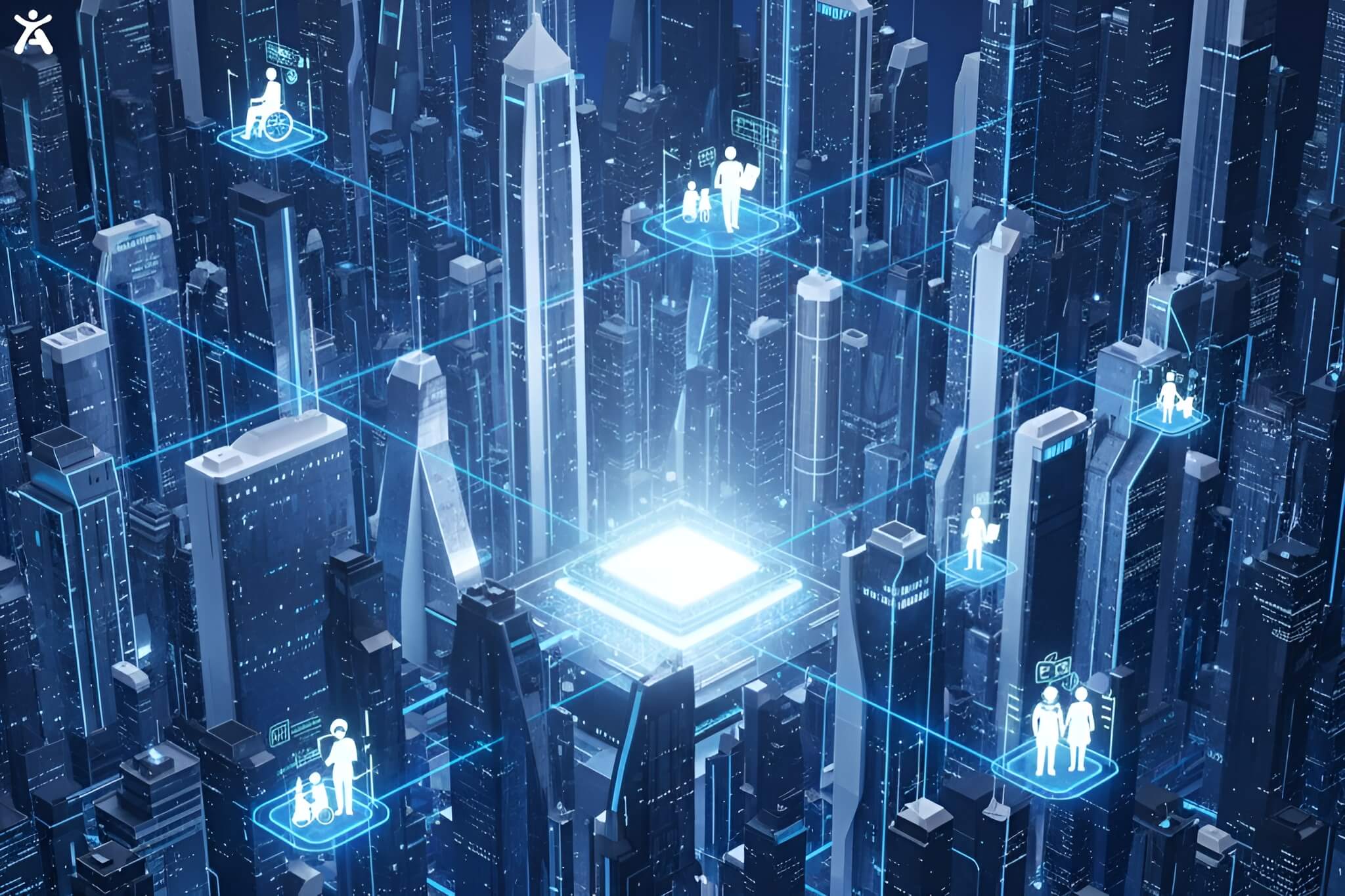 A professional 3D illustration of a diverse team collaborating on a digital platform, representing the inclusion and growth potential of 2026 accessibility standards.