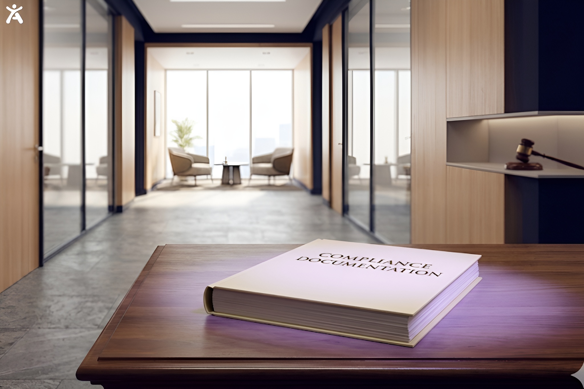 A visual representation of a comprehensive web accessibility audit report and compliance documentation resting on a desk, symbolizing a strong legal defense against ADA litigation.