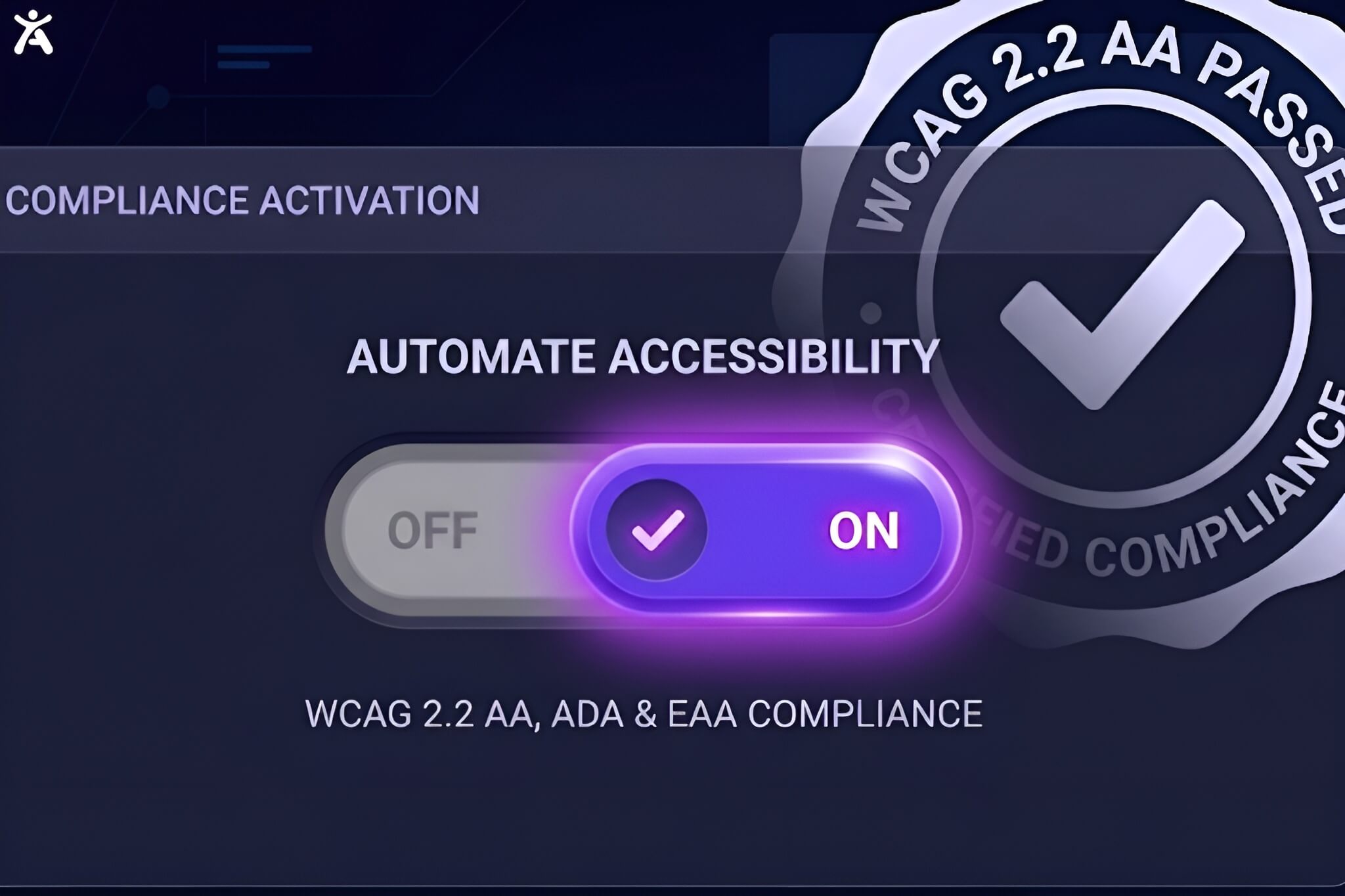 A digital toggle switch graphic representing the final decision to switch to Accessify for superior 2026 web accessibility compliance.