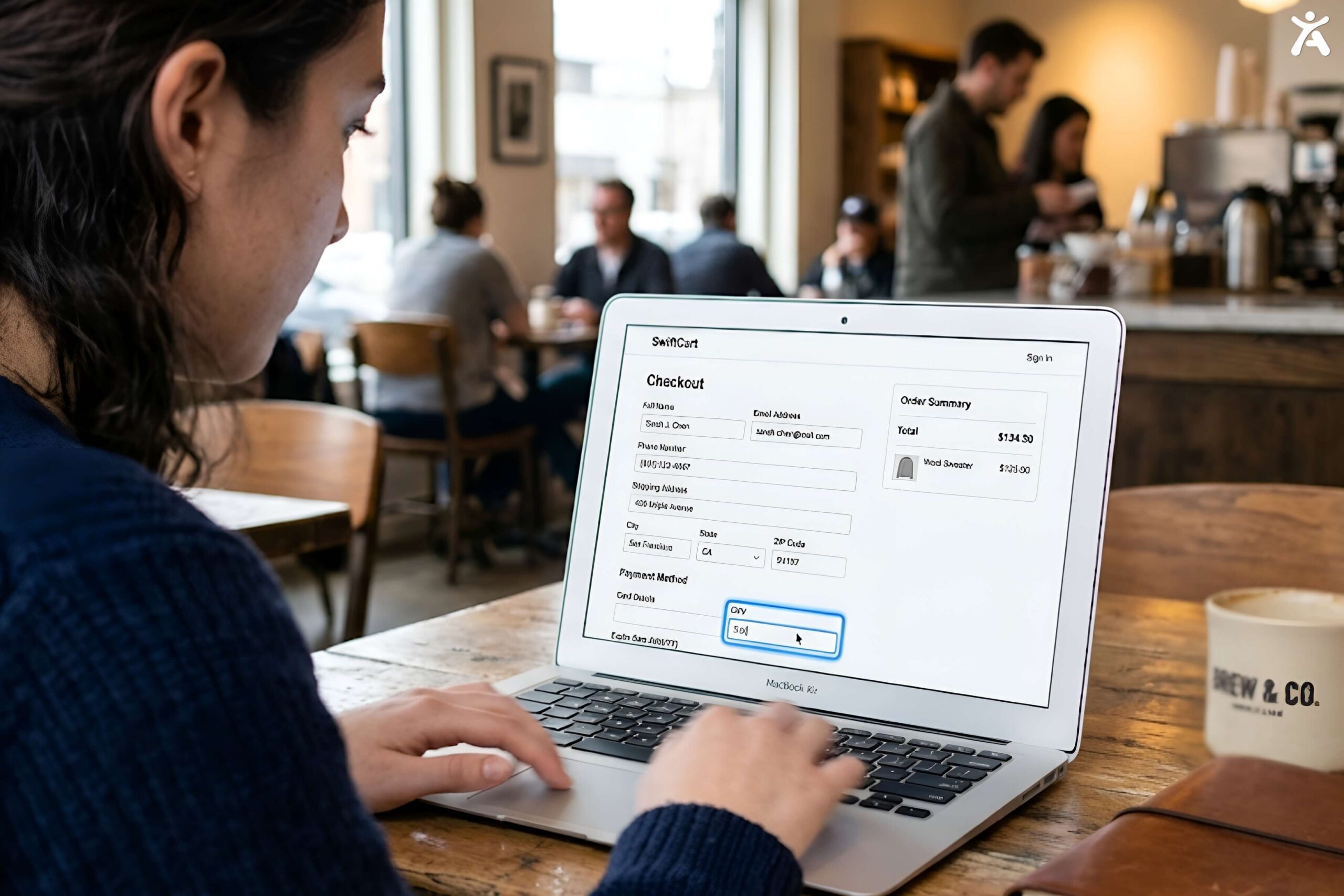 Example of an accessible e-commerce checkout flow with clear form labels