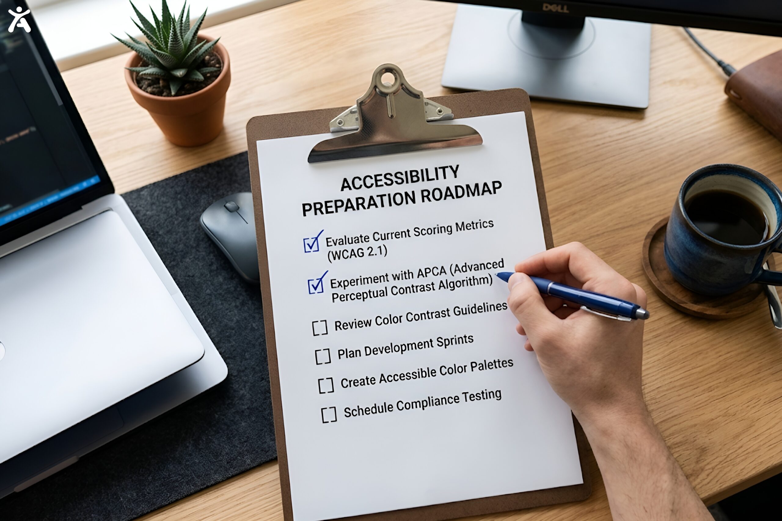 Checklist graphic for preparing a website ahead of WCAG 3.0